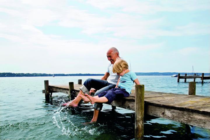Man and daughter
